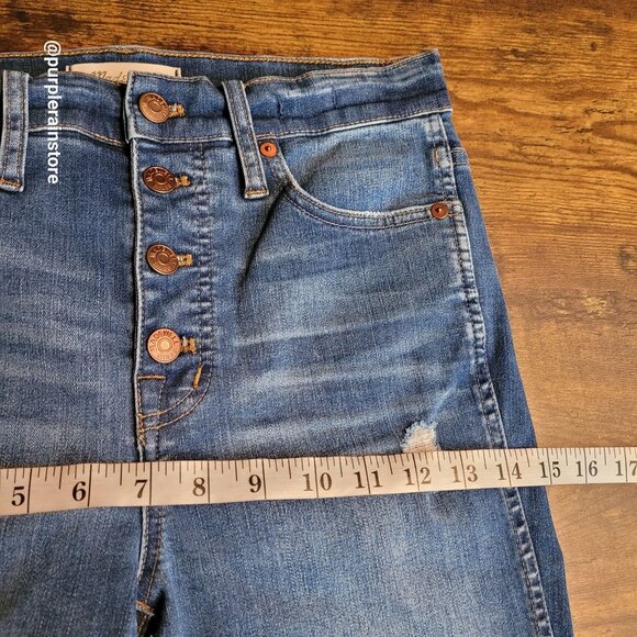 Madewell Jeans 28 Skinny Button Fly 10" High Rise Rosecliff H6319 Tummy Control - Picture 9 of 13